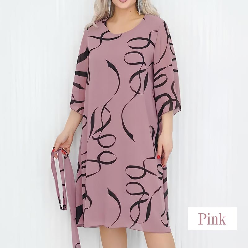 Blandine - Elegant Midi Dress with Ruffled Sleeves