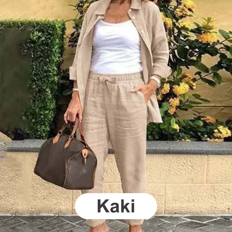 Zélie - Cotton and Linen Shirt and Pants Set