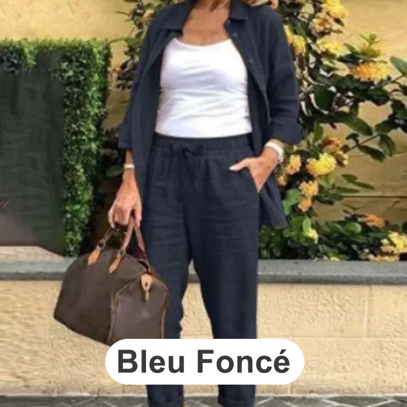 Zélie - Cotton and Linen Shirt and Pants Set