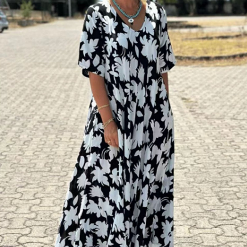 Lilac - Casual Printed Maxi Dress