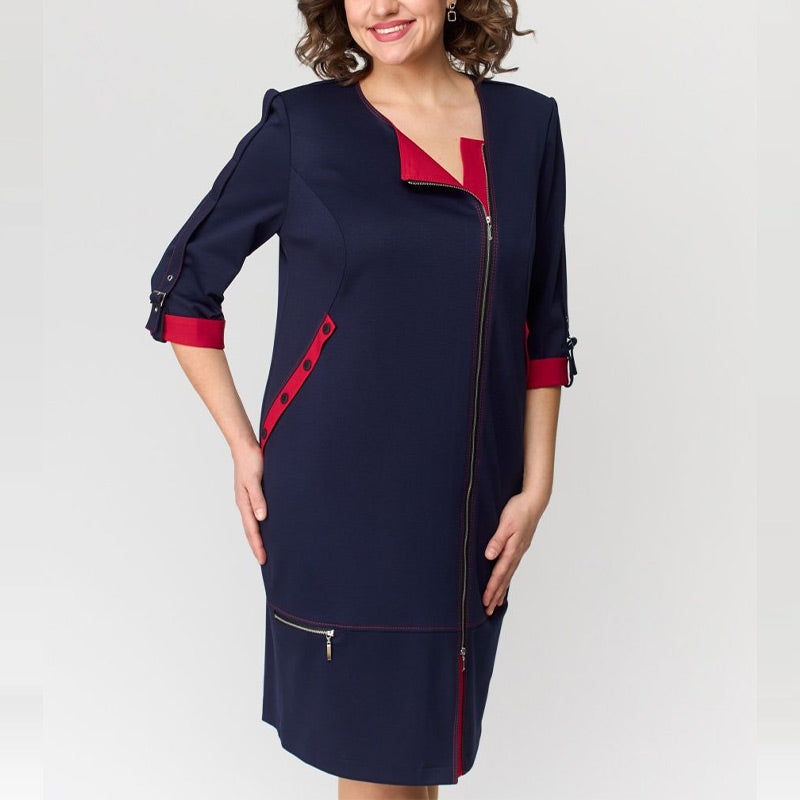 Hermine - Elegant Women's Dress with Side Closure