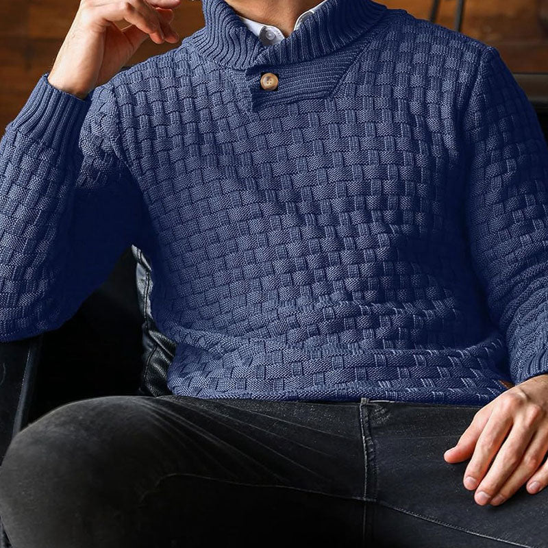 Mirko - Men's Textured High Neck Sweater 