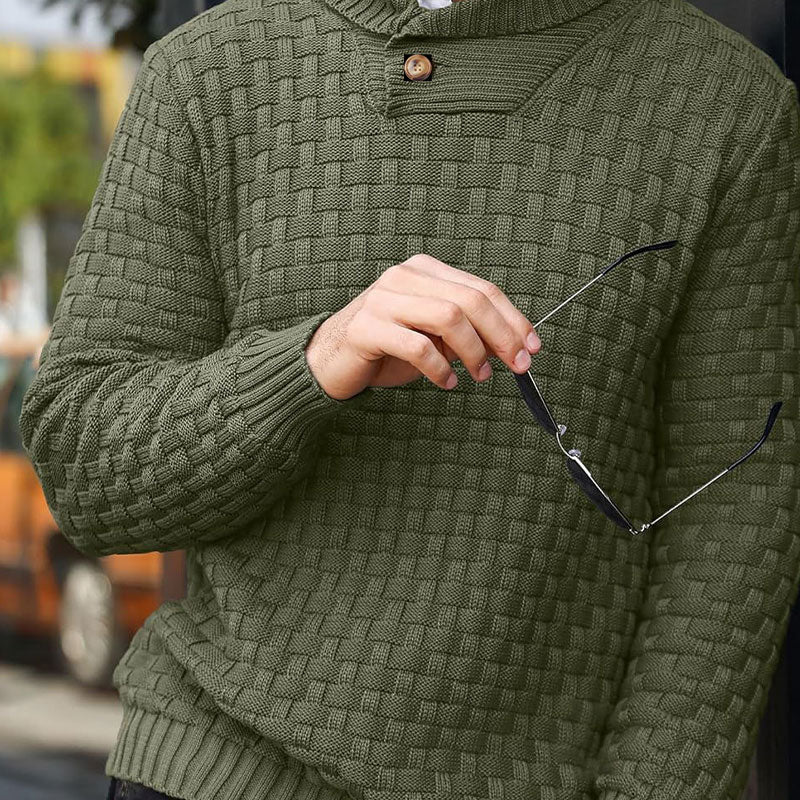 Mirko - Men's Textured High Neck Sweater 