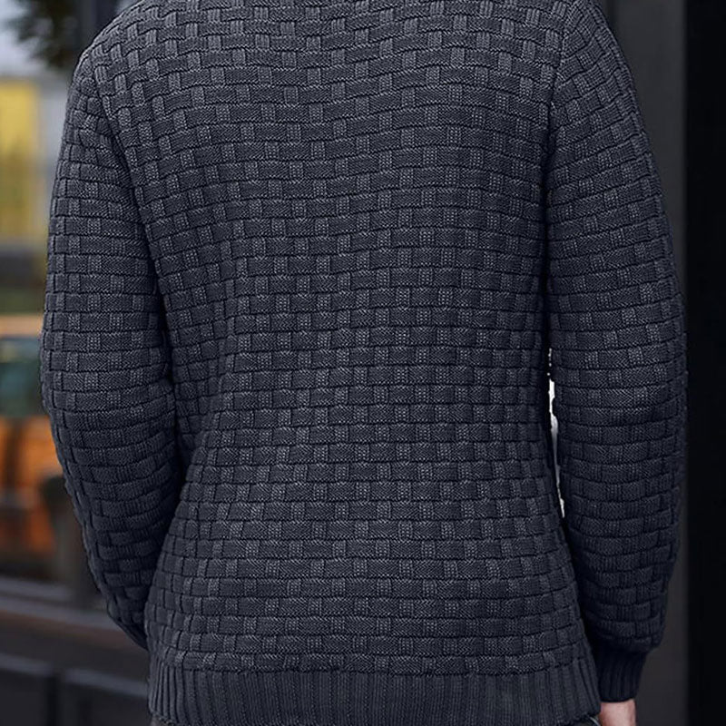 Mirko - Men's Textured High Neck Sweater 