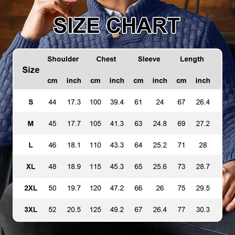Mirko - Men's Textured High Neck Sweater 