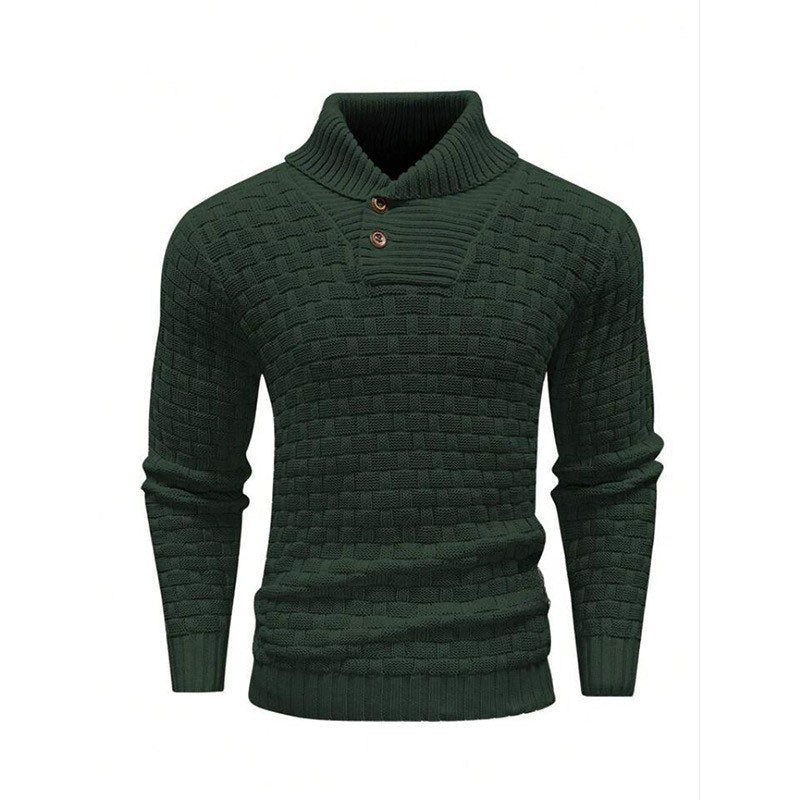 Mirko - Men's Textured High Neck Sweater 