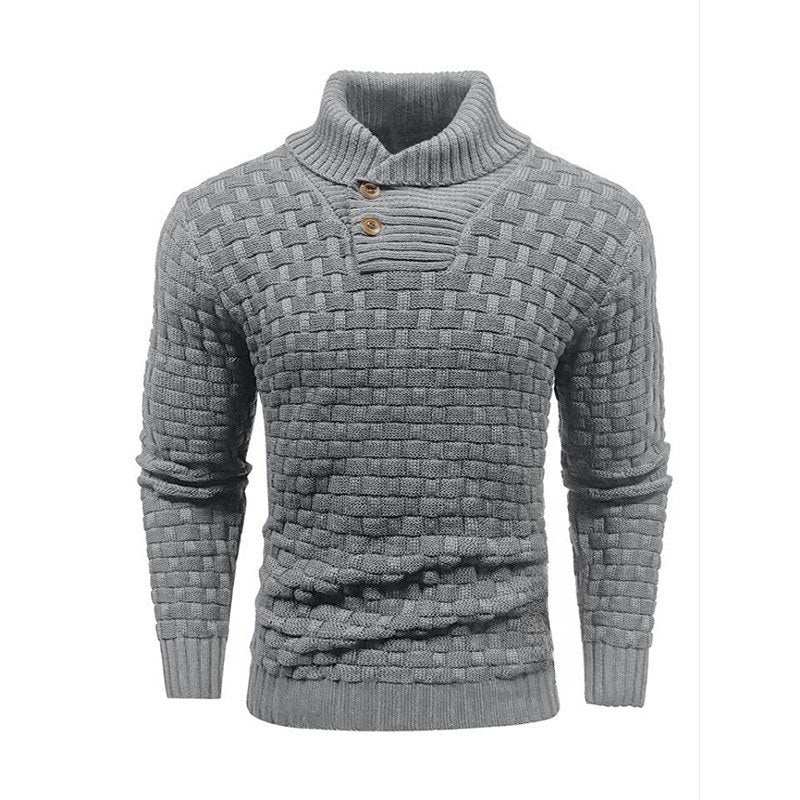 Mirko - Men's Textured High Neck Sweater 