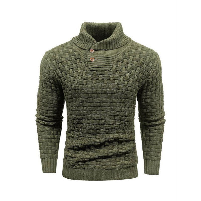 Mirko - Men's Textured High Neck Sweater 