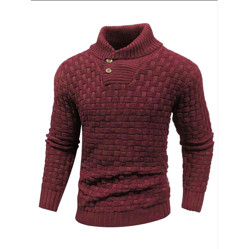 Mirko - Men's Textured High Neck Sweater 