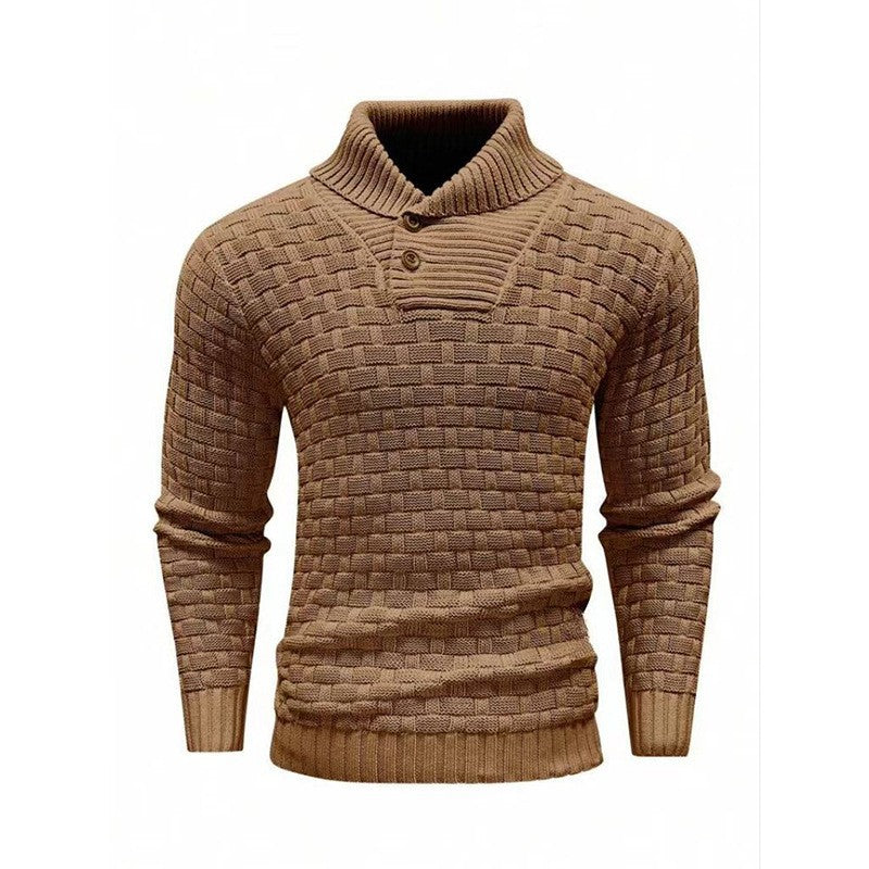Mirko - Men's Textured High Neck Sweater 