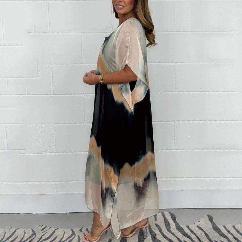 Magalie - Women's Dip Dye Chiffon Dress