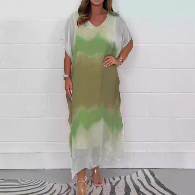 Magalie - Women's Dip Dye Chiffon Dress