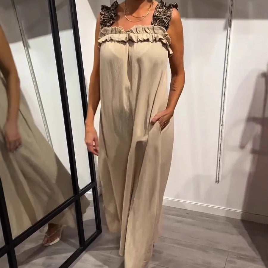 Pascaline - Sleeveless Casual Dress with Pockets