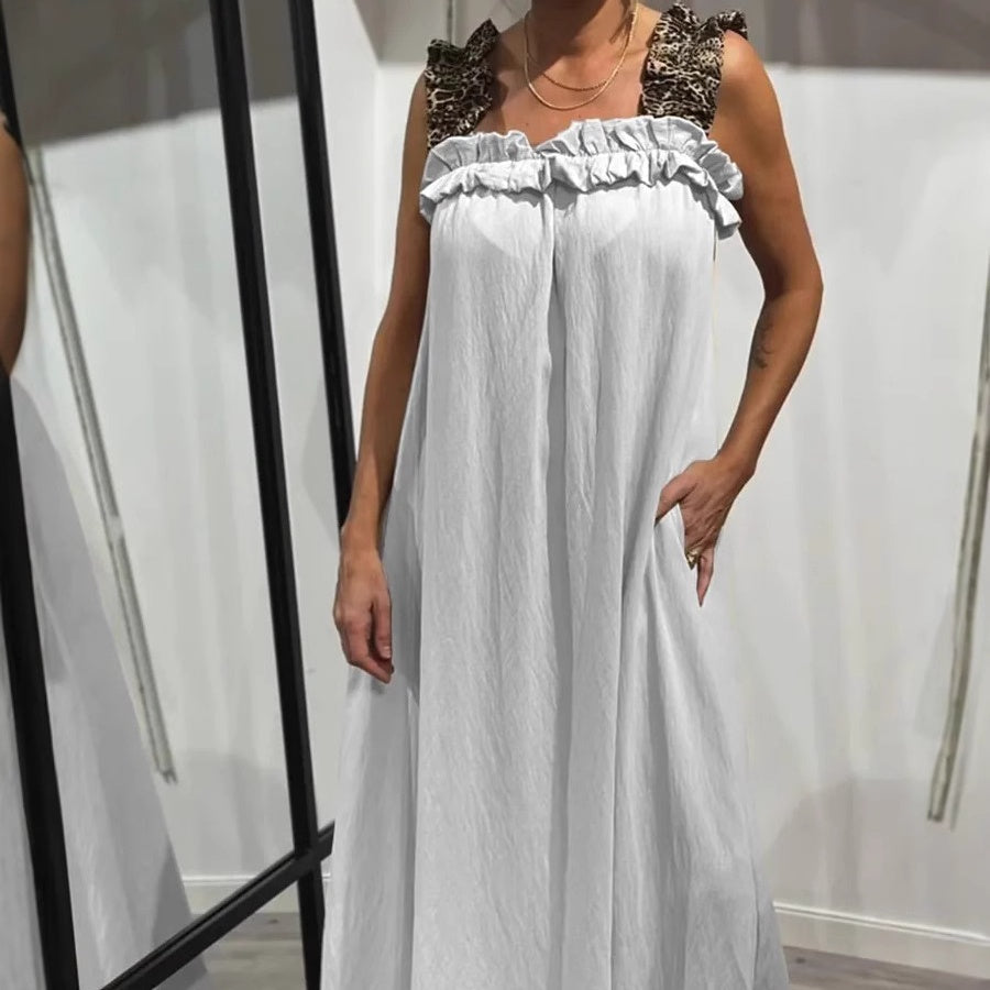 Pascaline - Sleeveless Casual Dress with Pockets