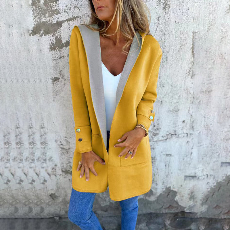 Poppy - Color Block Hooded Coat