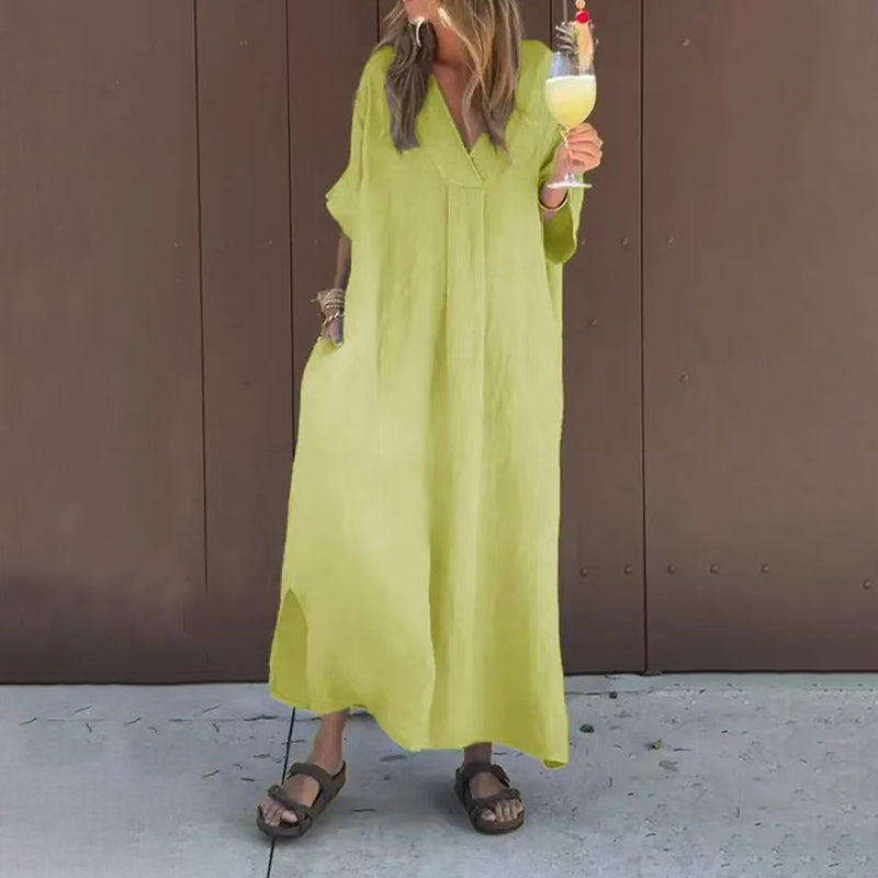 Alessia - Women's Casual Flowy V-Neck Dress