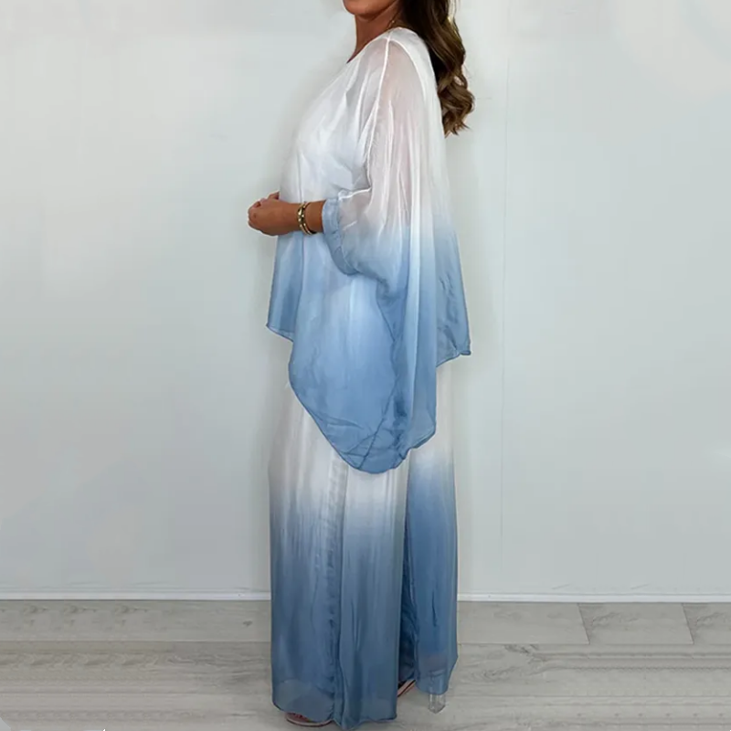Kyra - Dip Dye Set with Flowy Top and Wide Leg Pants