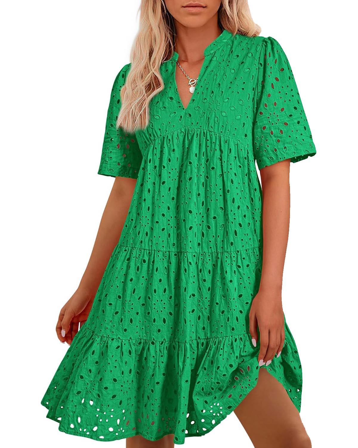 Sana - A-Line Dress with Lace Cutout