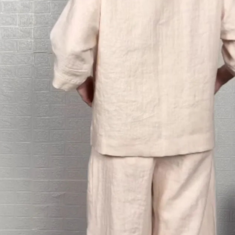 Ilyara - Women's Casual Cotton Linen Set