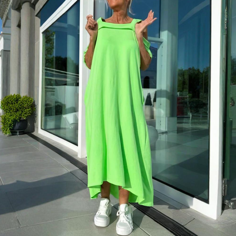 Phaedra - Elegant and comfortable women's off-the-shoulder maxi dress