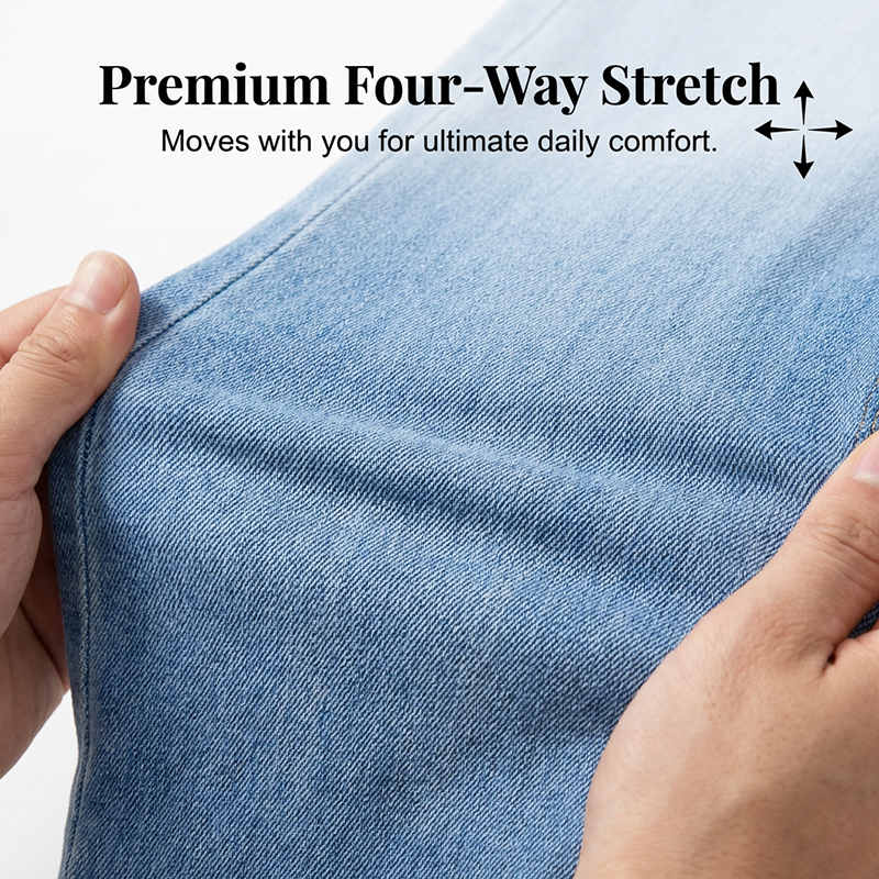Evarixa - Women's High Waisted Flared Jeans Flattering Cut Elongated Silhouette