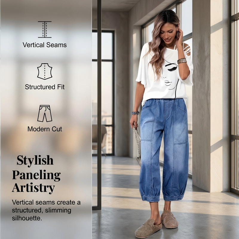 Elyndra - Women's High-Waisted Comfortable Loose-Fit Jeans for Modern Everyday Wear
