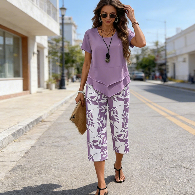 Myrizae - Women's Two-Piece Set Comfortable Lightweight Casual Summer Style