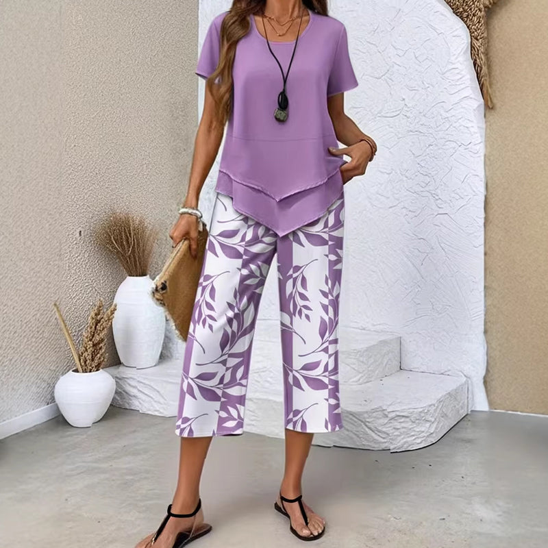 Myrizae - Women's Two-Piece Set Comfortable Lightweight Casual Summer Style