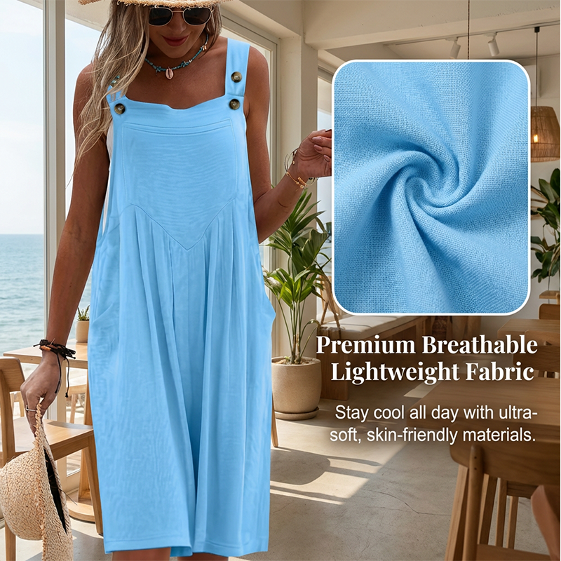 Rhyzelia - Women's Sleeveless Wide-Leg Summer Jumpsuit