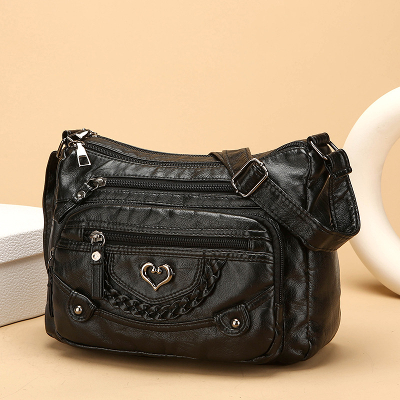 Quixelle - Women's Soft PU Leather Shoulder Bag with Multiple Pockets