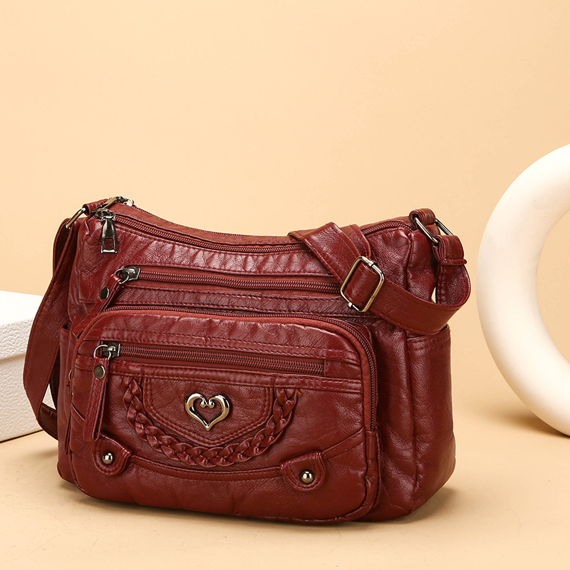 Quixelle - Women's Soft PU Leather Shoulder Bag with Multiple Pockets