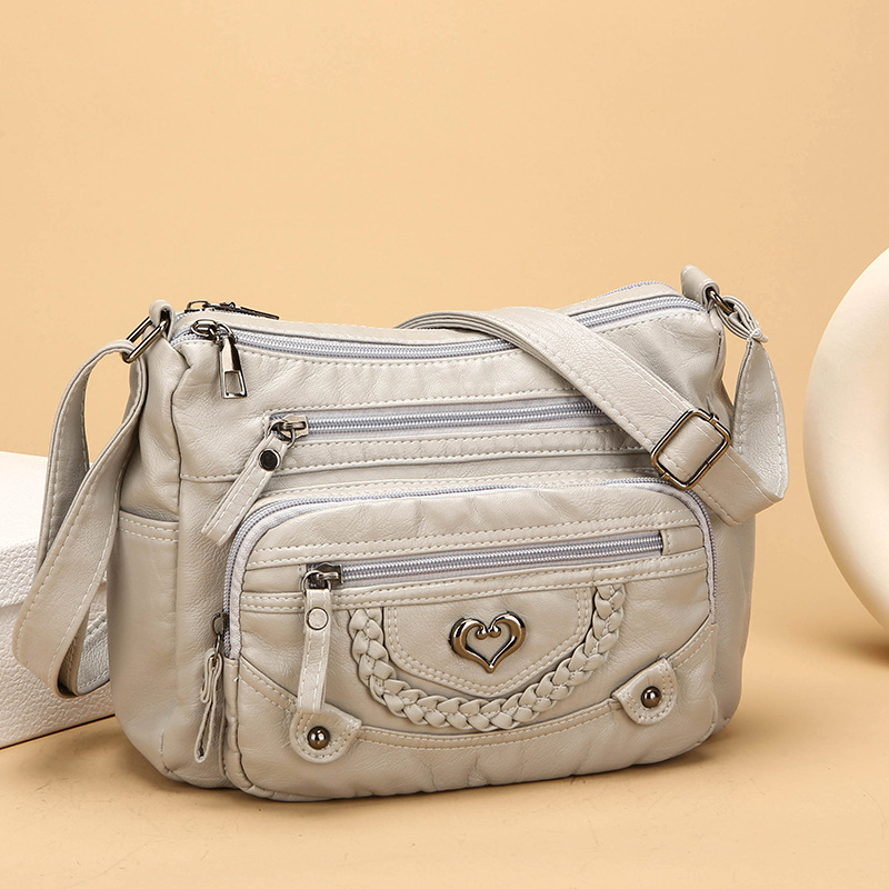 Quixelle - Women's Soft PU Leather Shoulder Bag with Multiple Pockets