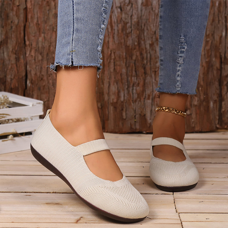 Godelieve - Ballerines femme en maille respirante avec bride élastique