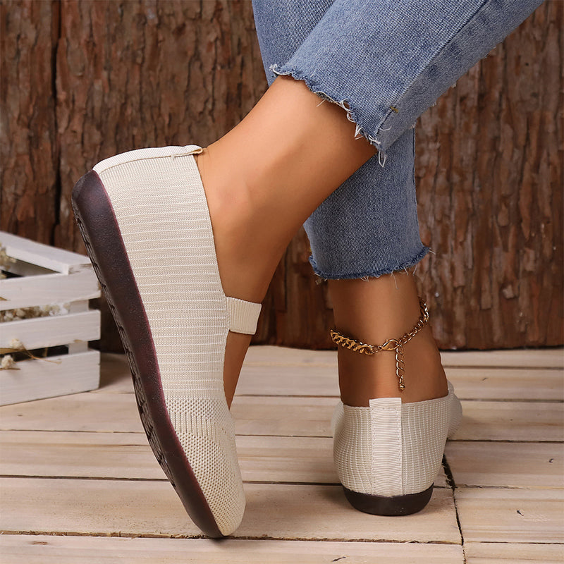 Godelieve - Ballerines femme en maille respirante avec bride élastique