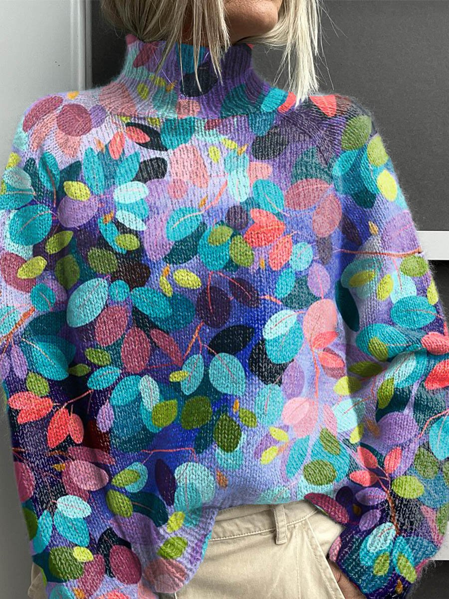 Noelle - Rainbow Turtleneck Sweater