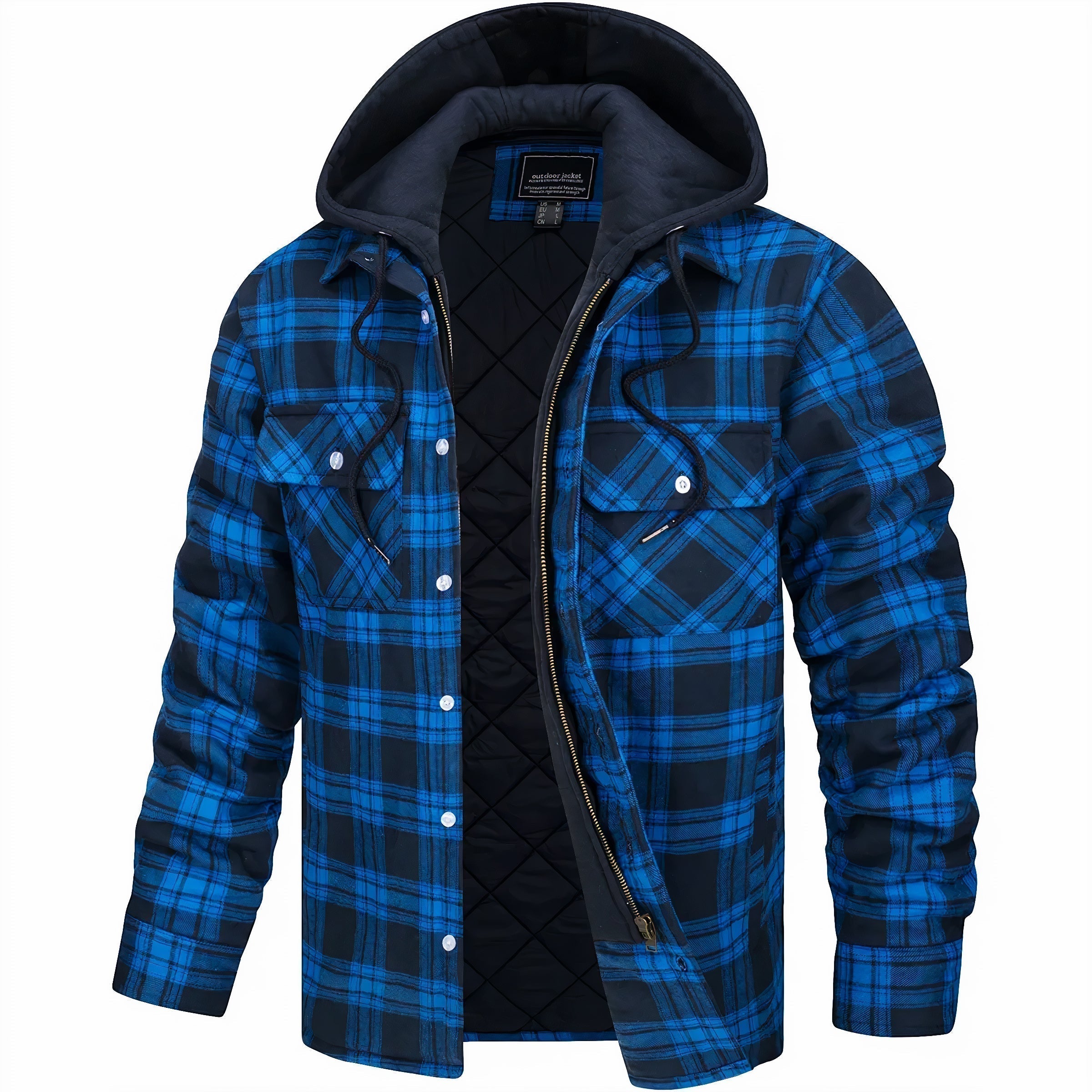 Mark- Plaid zip-up jacket for a modern winter look
